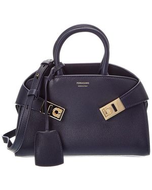 Ferragamo Hug Mini Leather Crossbody - Blue
