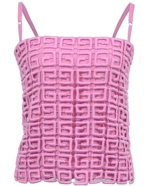 Givenchy Guipure 4g Camisole Blouse, Size Fr, 36 (authentic Pre-loved) - Pink