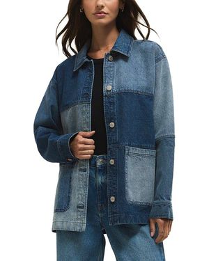 Z Supply On The Road Colour Block Jacket - Blue