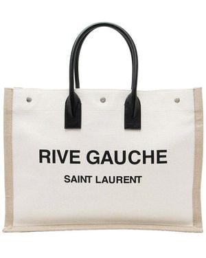 Saint Laurent Rive Gauche Large Tote (authentic Pre-loved) - Natural