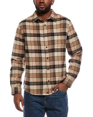 The Normal Brand Louis Heavyweight Flannel Overshirt - Blue