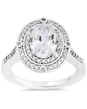 Sterling Forever Silver Cz Cohen Ring - White
