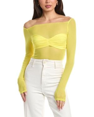 AFRM Eagan Off-The-Shoulder Illusion Top - Yellow