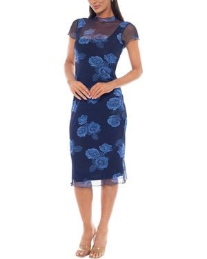 Bebe Powermesh T-Shirt Dress - Blue