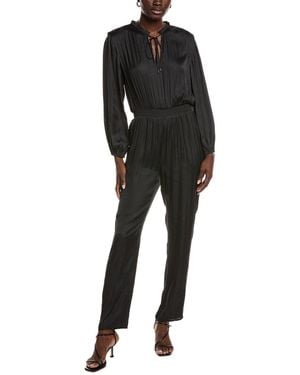 Maje Tie Neck Jumpsuit - Black