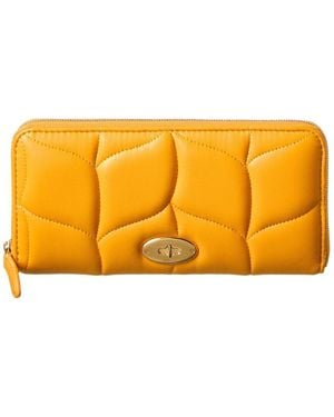 Mulberry Softie Leather Zip Around Wallet - Orange