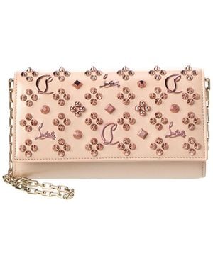 Christian Louboutin Leather Wallet On Chain - Pink