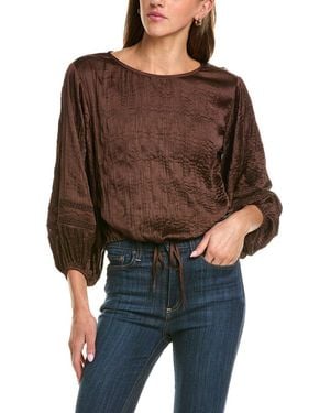Joseph Ribkoff Linen-Blend Shirt - Brown
