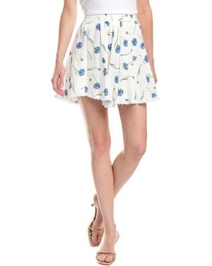 Madison Miles Mini Skirt - White