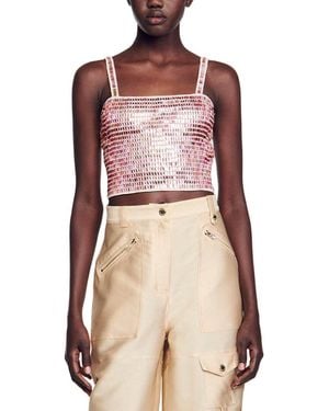 Sandro Flashy Jumper - Red
