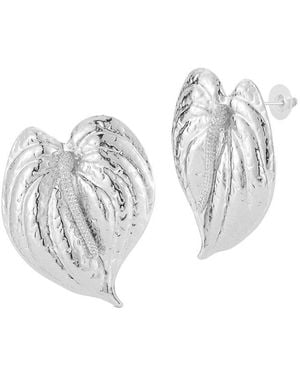 Chloe and Madison Jewellery Plated Earrings - White