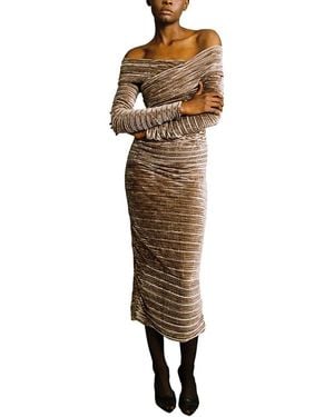 Sabina Musayev Delphinus Midi Dress - Brown