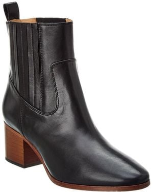 FRAME Le Rue Leather Bootie - Black