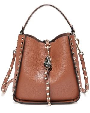 Tiffany & Fred Paris Full-grain Leather Hobo Bag - Brown