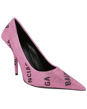 Balenciaga Square Knife Leather Pump - Pink