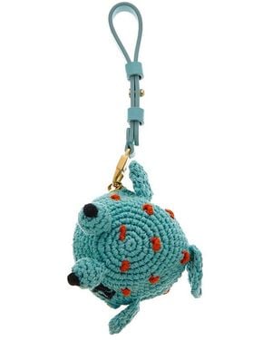 Fendi Bff Crochet Coin Purse - Blue