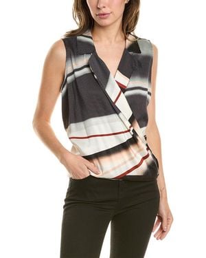 Donna Karan Surplice Top - Multicolour