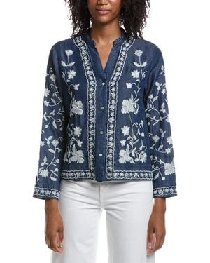 Nanette Lepore Embroidered Blouse - Blue