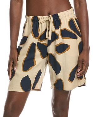 Hanro Linen-Blend Drawstring Short - Natural
