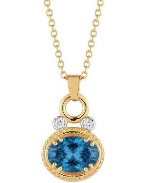 Reiss 14K 3.05 Ct. Tw. Diamond & London Necklace - Blue
