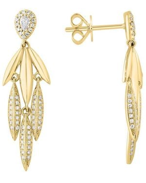 Effy Fine Jewelry 14K 0.33 Ct. Tw. Diamond Earrings - Metallic
