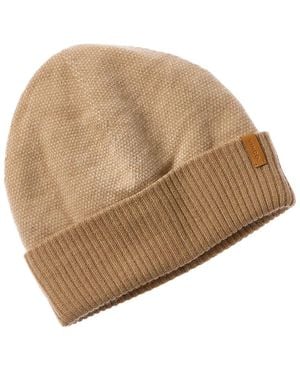 Vince Birdseye Knit Cuffed Cashmere Hat - Natural