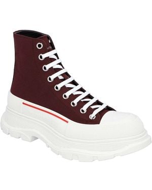 McQueen Canvas Tread Slick Boot, Never Worn (Authentic Pre- Loved) - Purple
