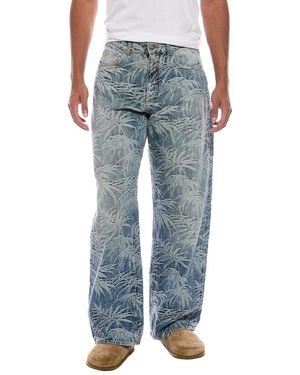 Palm Angels Palms Wash Loose Jean - Blue