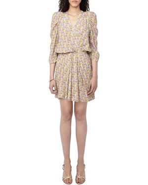 Zadig & Voltaire Ruz Crepe Liberty Wings Mini Dress - Natural