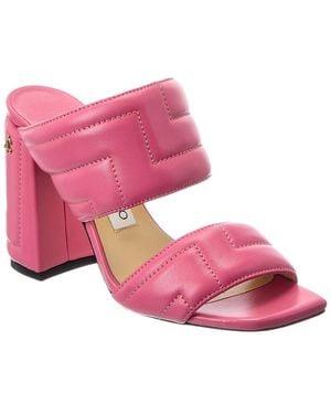 Jimmy Choo Themis 100 Leather Sandal - Pink