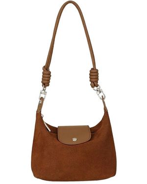 Adele Berto Leather Shoulder Bag - Brown