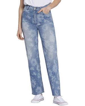 Current/Elliott The Navigator Wild Flower Wide Leg Jean - Blue