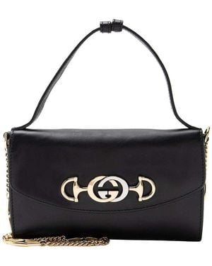 Gucci Leather Zumi Mini Bag (Authentic Pre-Loved) - Black