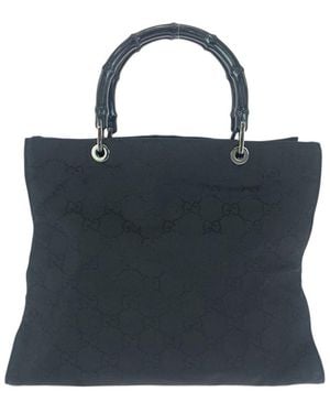 Gucci Bamboo Handbag Tote (authentic Pre-loved) - Black