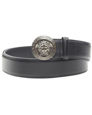 Versace Biggie Medusa Belt (Authentic Pre-Loved) - Gray