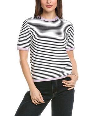 St. John Breton Stripe Knit Jumper - Black