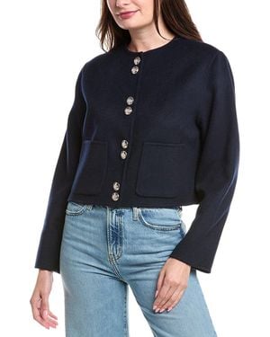 Maje Wool-Blend Blazer - Blue