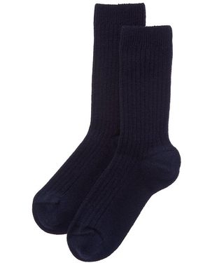 Hanro Wool & Cashmere-Blend Socks - Blue