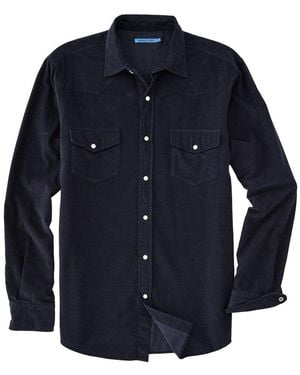 J.McLaughlin J. Mclaughlin Ace-High Woven Shirt - Blue