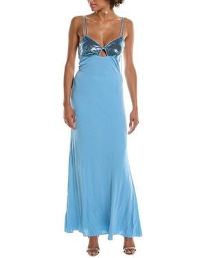 Halston Kasen Gown - Blue