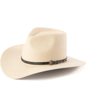 Frye Felt Pinch Crown Wool Cowboy Hat - Natural