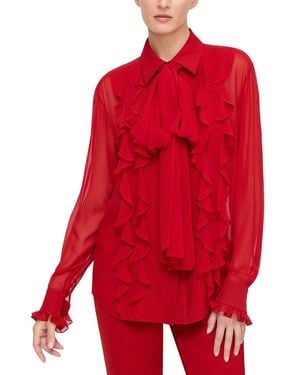 Lafayette 148 New York Silk Blouse - Red