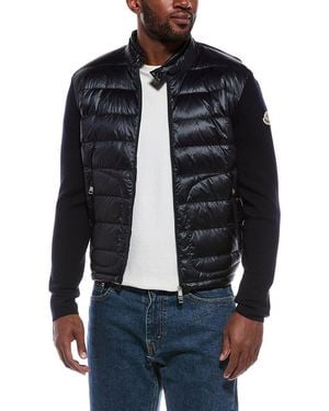 Moncler Knit Sleeve Jacket - Blue