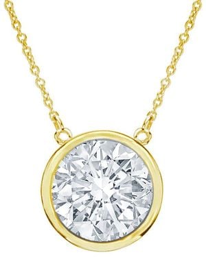 Diana M. Jewels Fine Jewellery 14k 0.15 Ct. Tw. Diamond Necklace - Blue