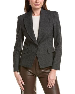 Brunello Cucinelli Wool & Silk-blend Blazer - Black