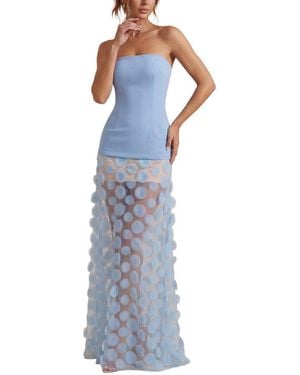 Monique Lagarde Embellished Maxi Dress - Blue