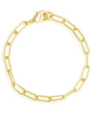 Adornia 14k Plated Paperclip Chain Bracelet - Metallic