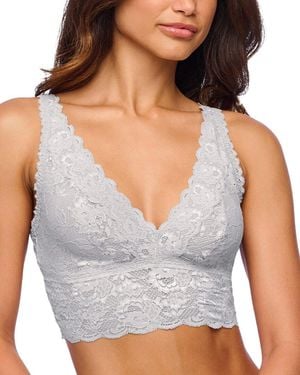Cosabella Never Say Never Plunge Longline Bralette New - Gray