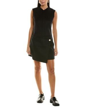Proenza Schouler Label Melton Double-Face Wool & Cashmere-Blend Mini Dress - Black