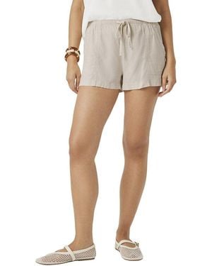 Splendid Rosalie Linen-Blend Short - Gray